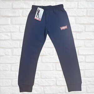 NWT Levi’s Boys Jogger Sweatpants Size 7 Blue Stretch Pull-On Logo Joggers Soft